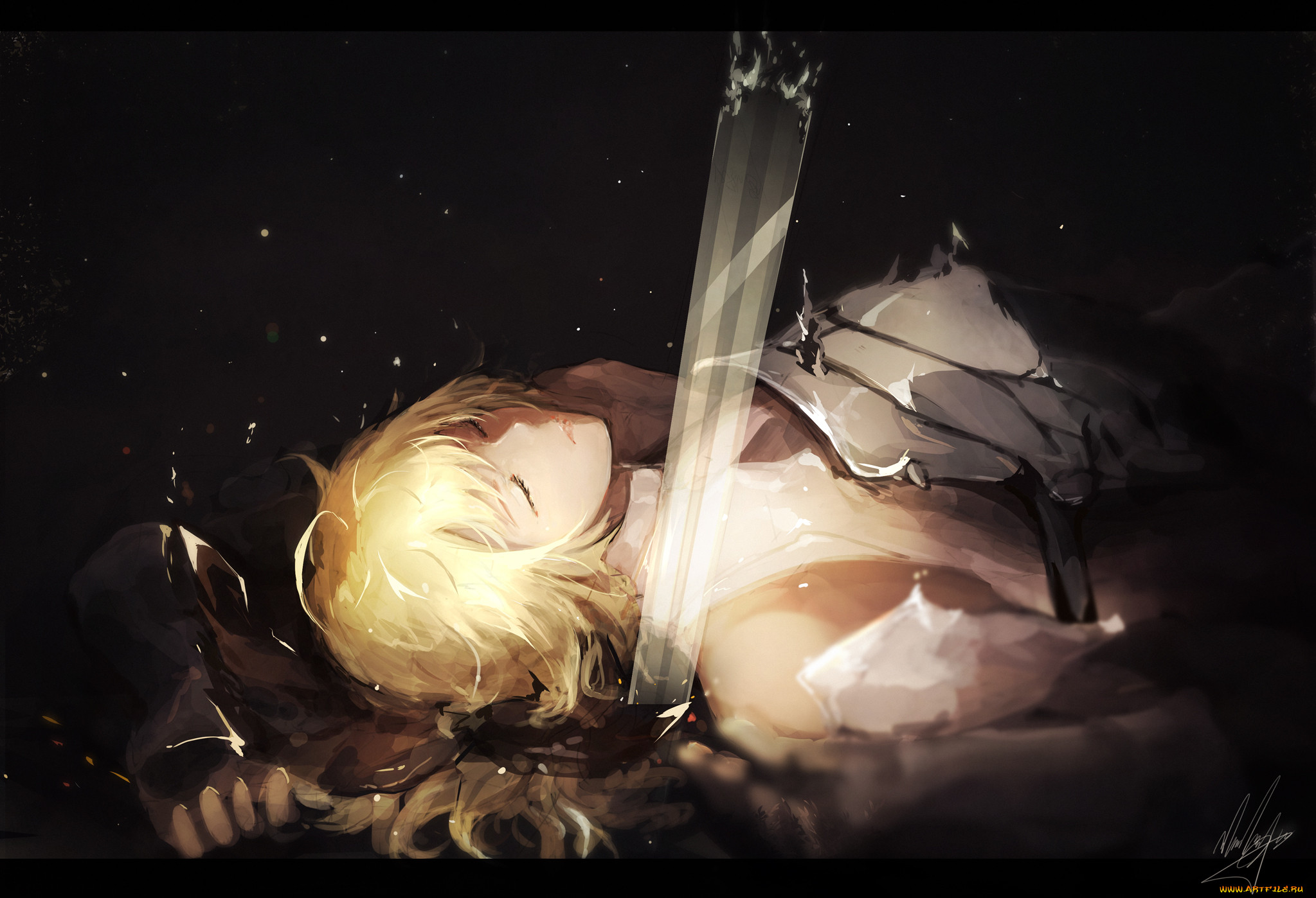 , fate, stay night, saber, lily